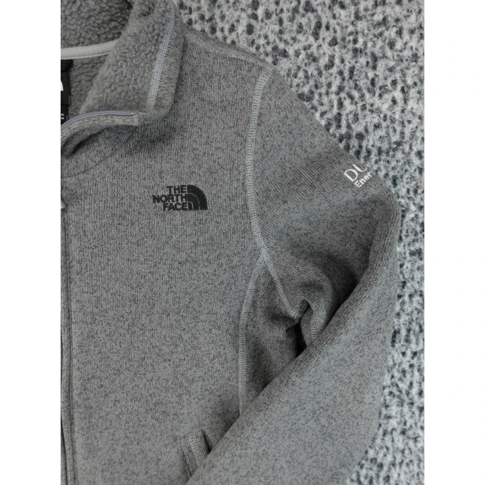 The North‎ Face Agave Full Zip Fleece Jacket Womens Medium Gray Corporate Logo